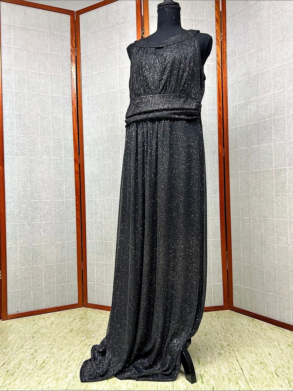 Enfocus Women Maxi Dress in Black Size 14W Like New